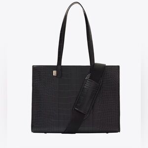 BEIS The Work Tote in Black Croc